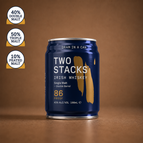 Two Stacks Irish Whiskey 43% 10cl – Single Malt – Double Barrel